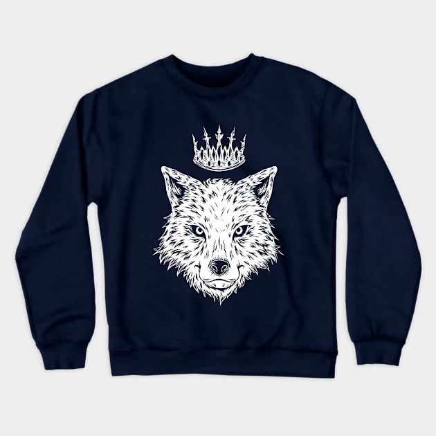 WHITE WOLF KING 1 ink Crewneck Sweatshirt by Firebrander